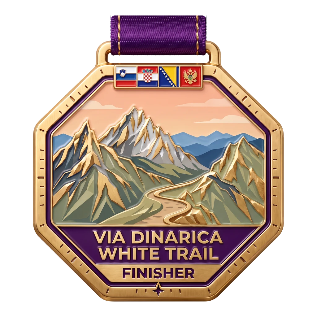 Finisher’s medal: Via Dinarica White Trail