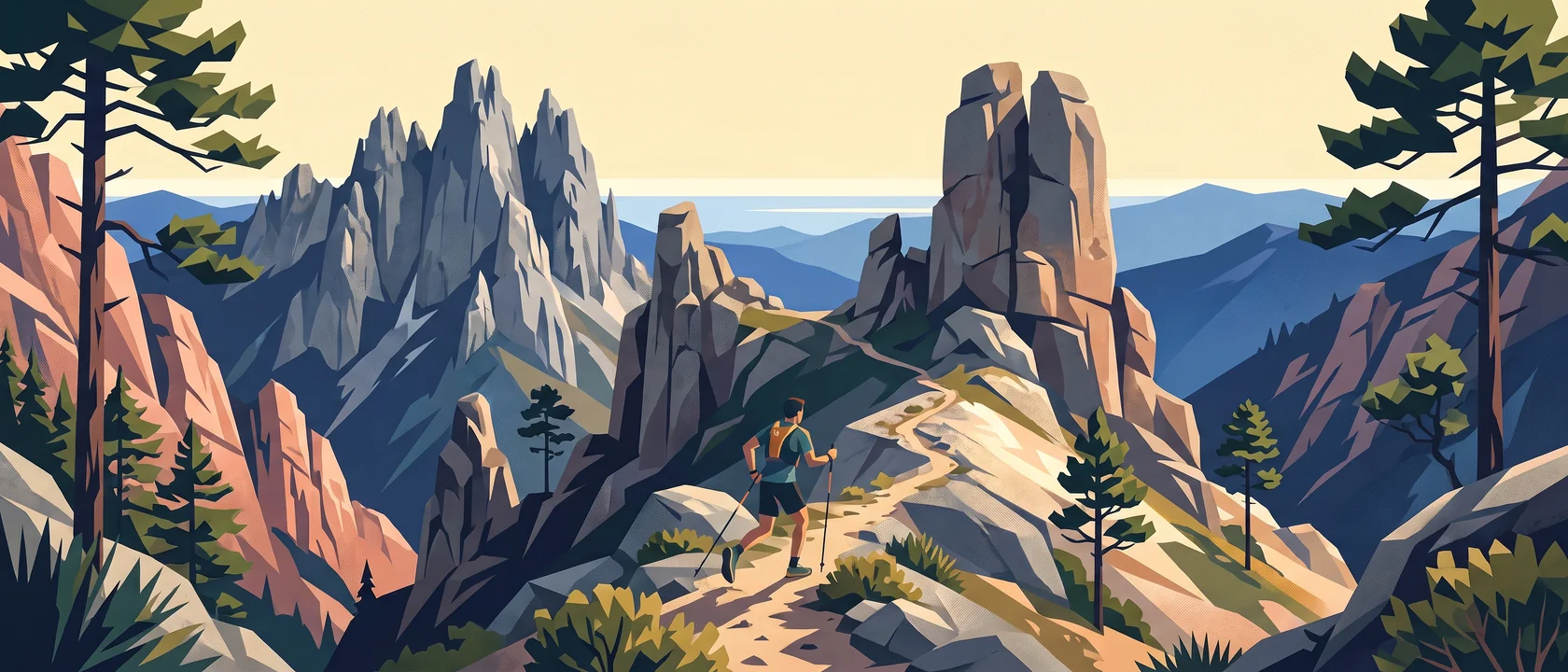 Illustrated landscape for GR20