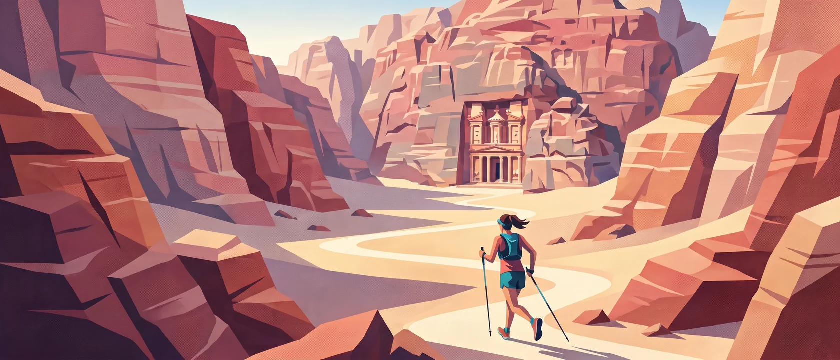 Illustrated landscape for Jordan Trail