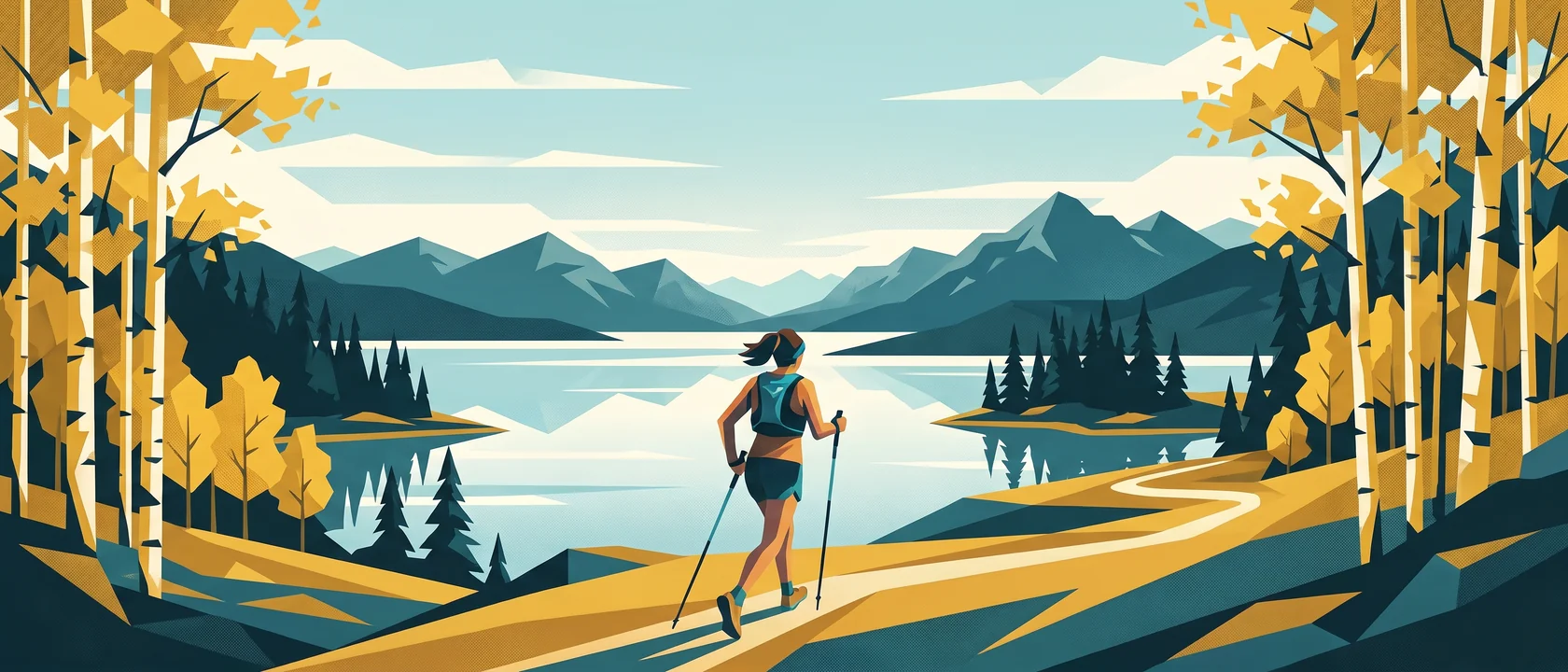 Illustrated landscape for Trans Canada Trail